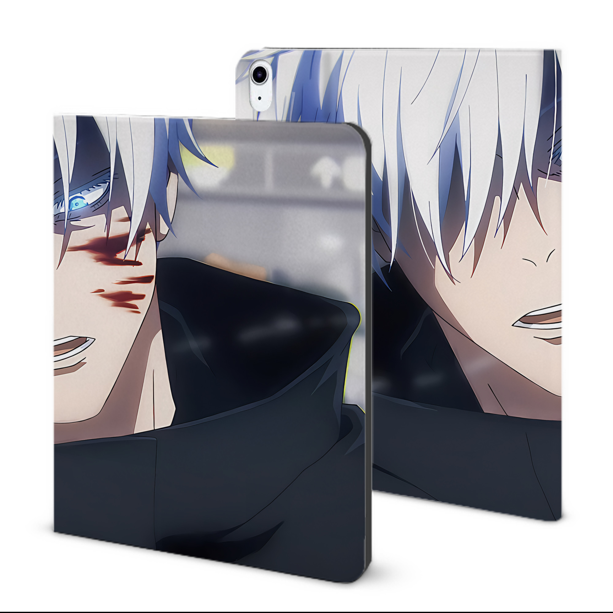 （画像用） 呪術廻戦 Jujutsu Kaisen IPad ケース ブック型 PUレザー TPU 耐衝撃 軽量 薄型 ペン収納なし 全面保護 IPad 各モデル対応